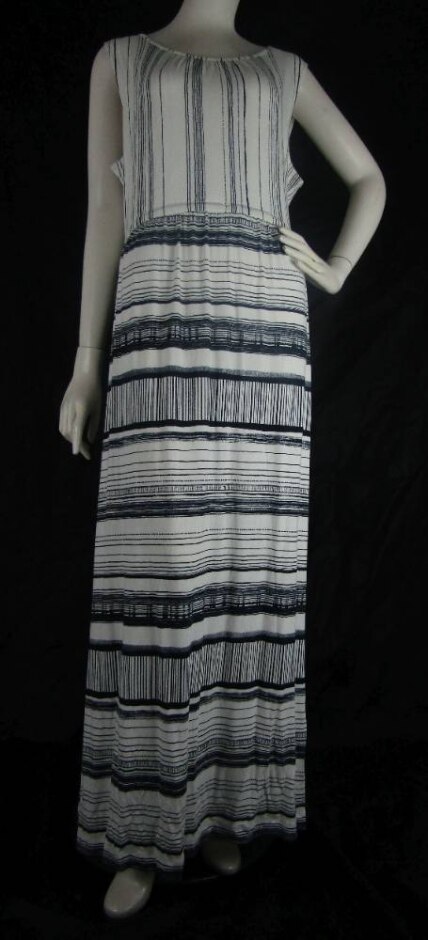Bnwt White Stuff Laura Sleeveless Maxi Dress  White & Black Size: 18