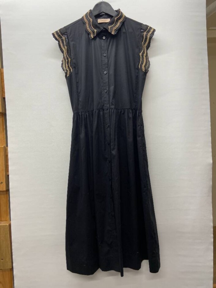 Twinset Milano Maxi Shirt Dress Black Size: 16