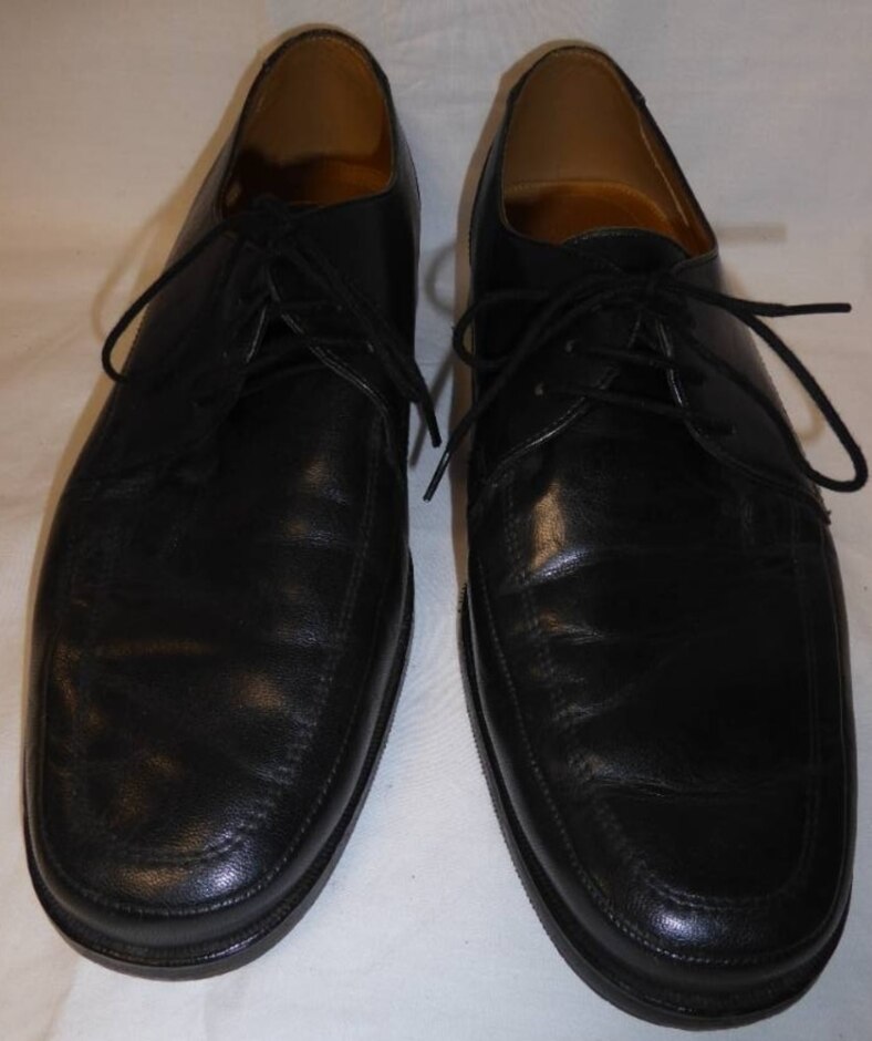 Marks And Spencer Italian Leather Upper Formal Lace-up Black Shoe, Size 7.5 /41