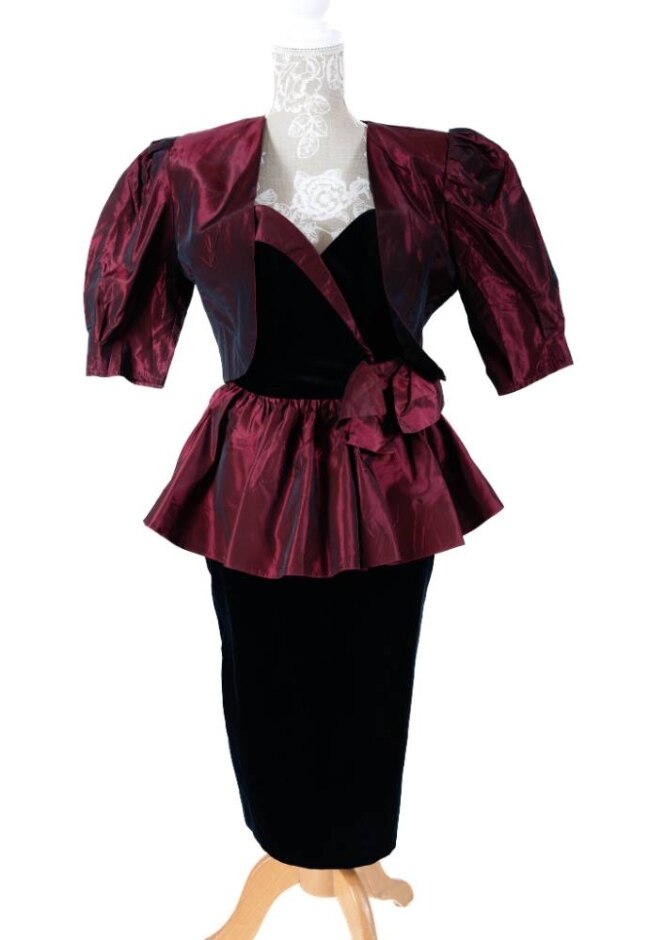 Debenhams Woman's Dress And Jacket Red And Black Size: 12
