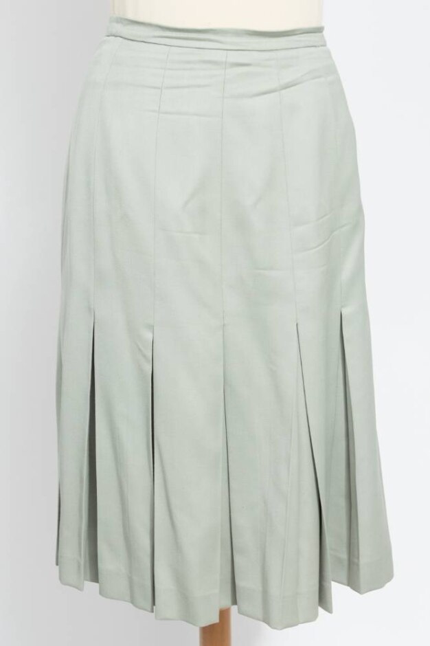 Linea Valentino Box Pleated Skirt Grey/green Size: 16