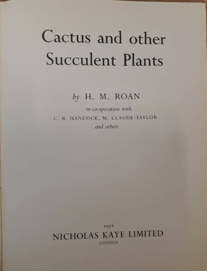 Cactus And Other Succulent Plants