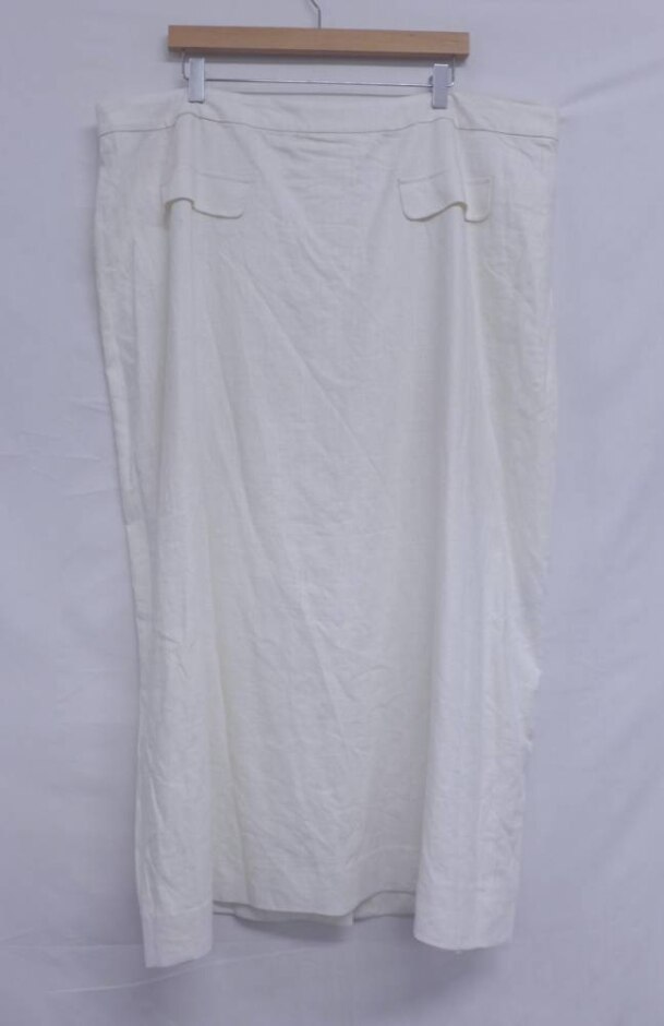 M&s Collection Faux Pocketed Maxi Skirt Snow White Size: 24