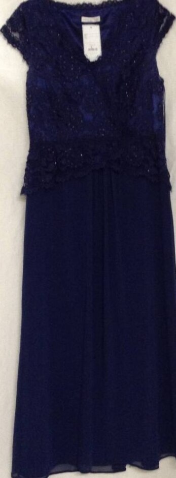 Jacques Vert Maxi Dress Navy Blue Size: 12