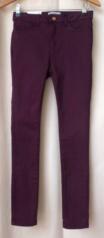 New Look Ankle Grazer Skinny Jeans Aubergine Size: 10