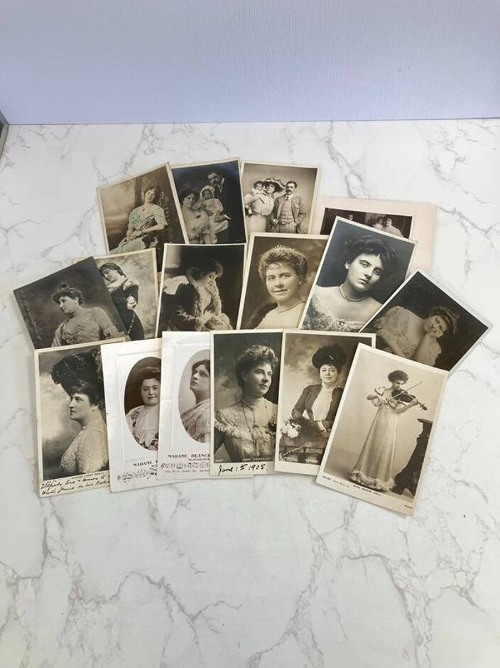 Postcards Vintage Female Musicians 1900s