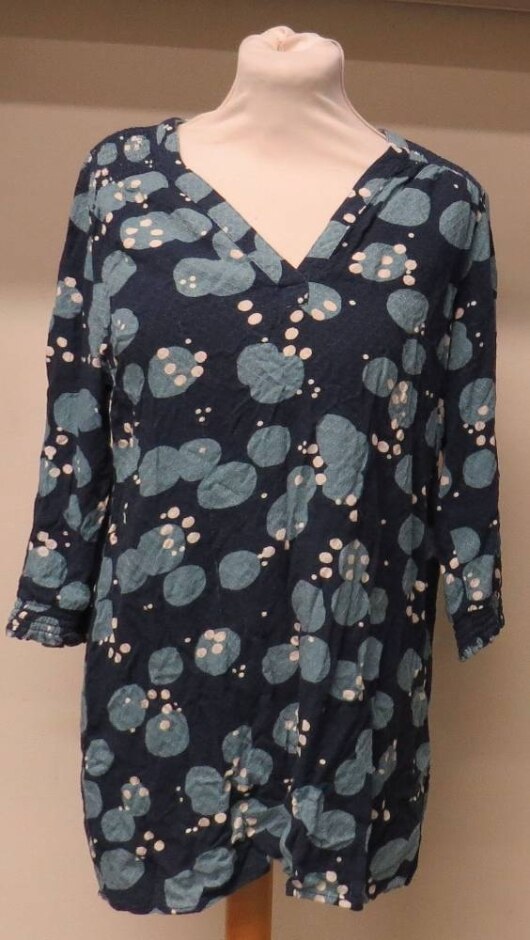 White Stuff Loose-fit Navy Blue Blouse Navy Blue Size: 12