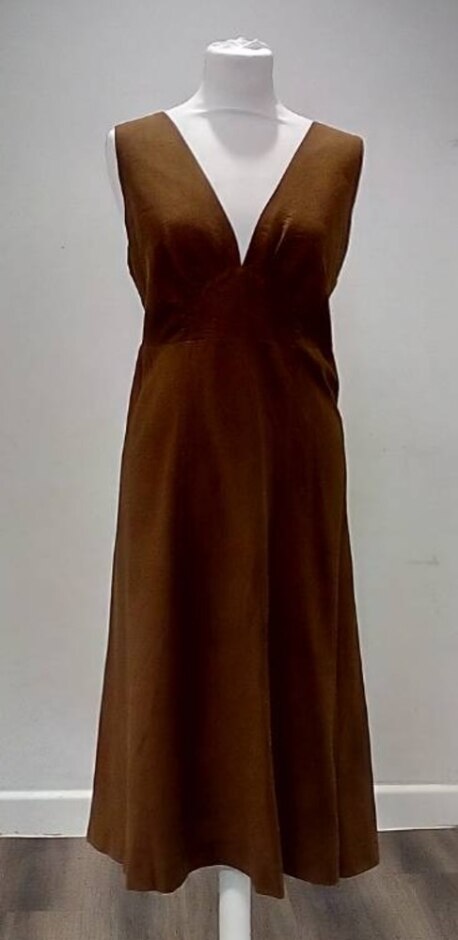 Jigsaw Dress Copper Brown Size: 14