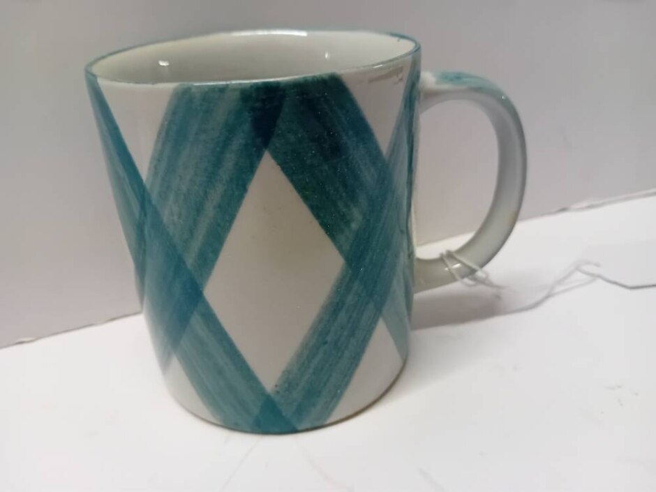 White And Blue Mug