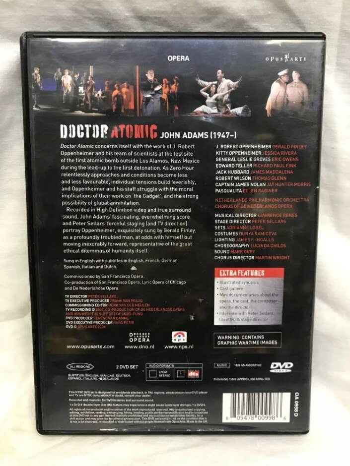 Doctor Atomic John Adams 2 DVD Set Oxfam Shop