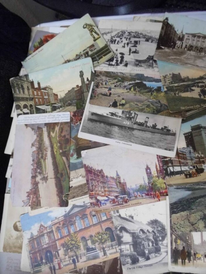 Vintage 80 Assorted U.k. Postcards 1905-1920s