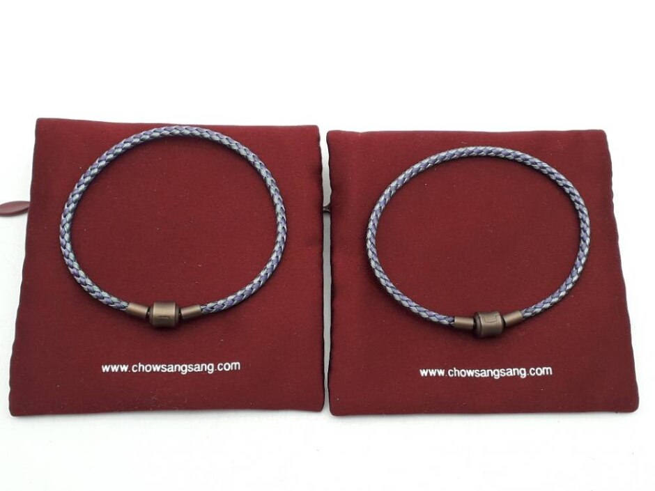 Chow Sang Sang Copper Closure Bracelet Blue Green