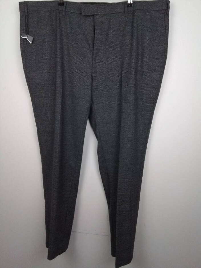 M&s Collection Check Trouser Grey/black Size: Xl