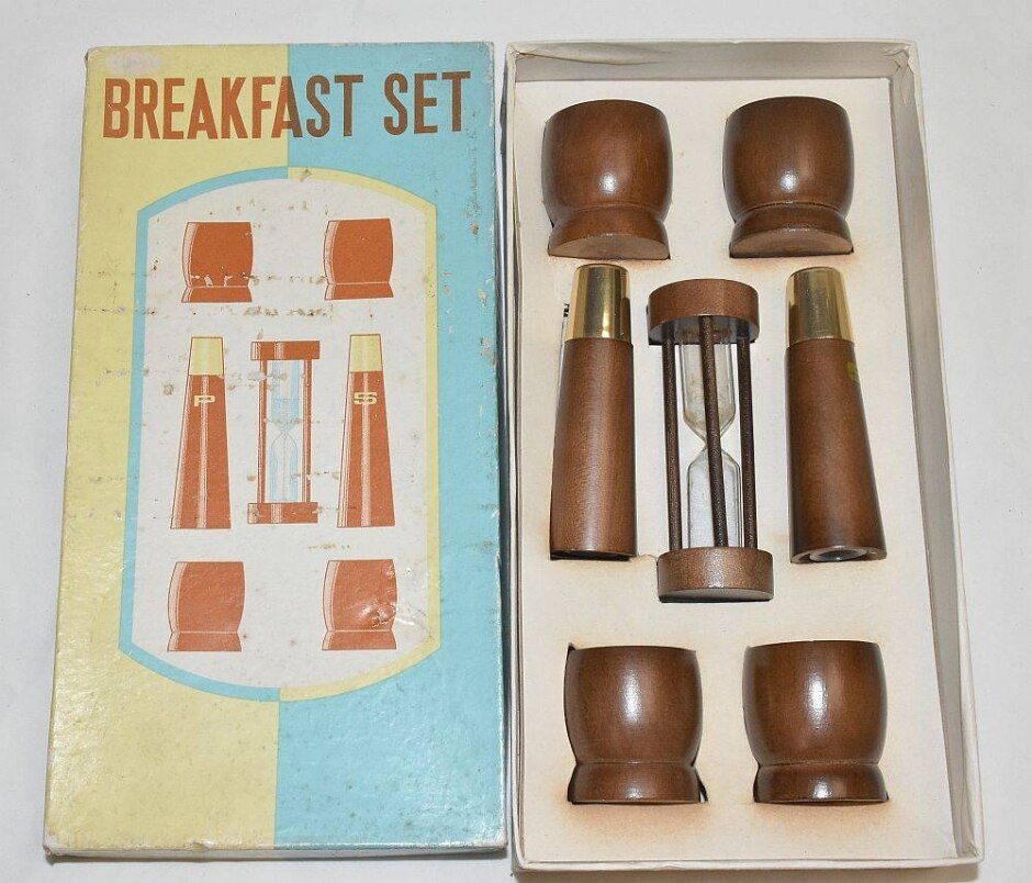 Vintage Hard Wood Breakfast Set