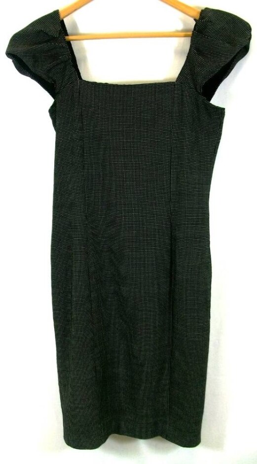 Emporio Armani Ladies Sleeveless Work Dress Black/white Size: 10