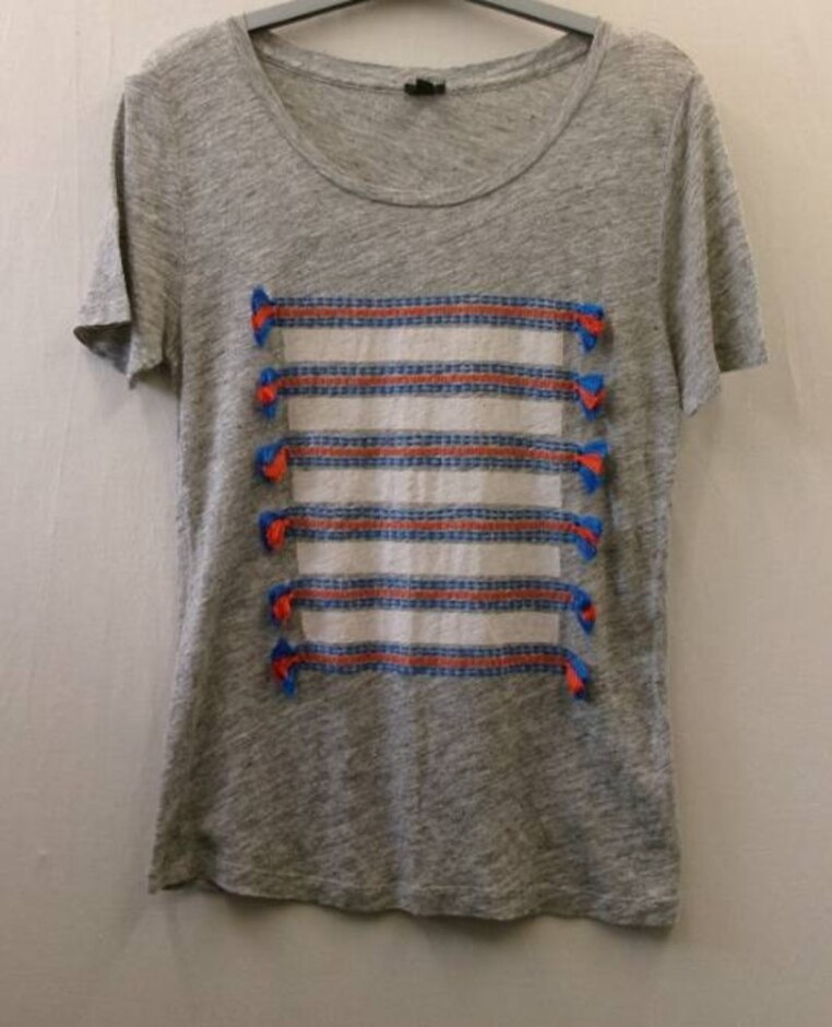 J. Crew T-shirt Grey Mix Size: Xs