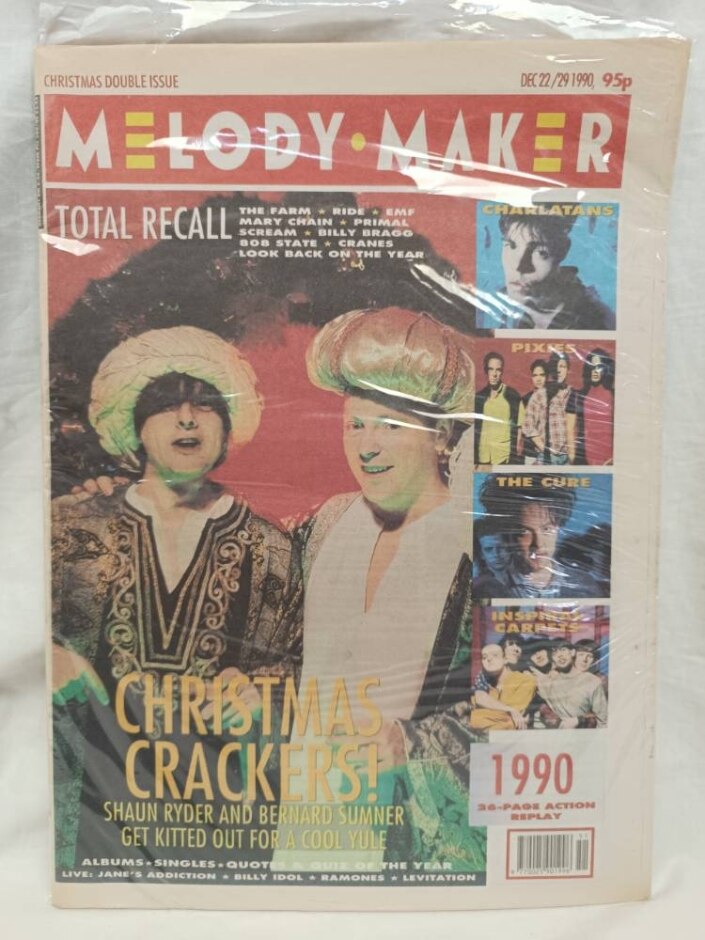 Nme 22/29 December 1990 Vintage Music Paper Shaun Ryder Bernard Sumner