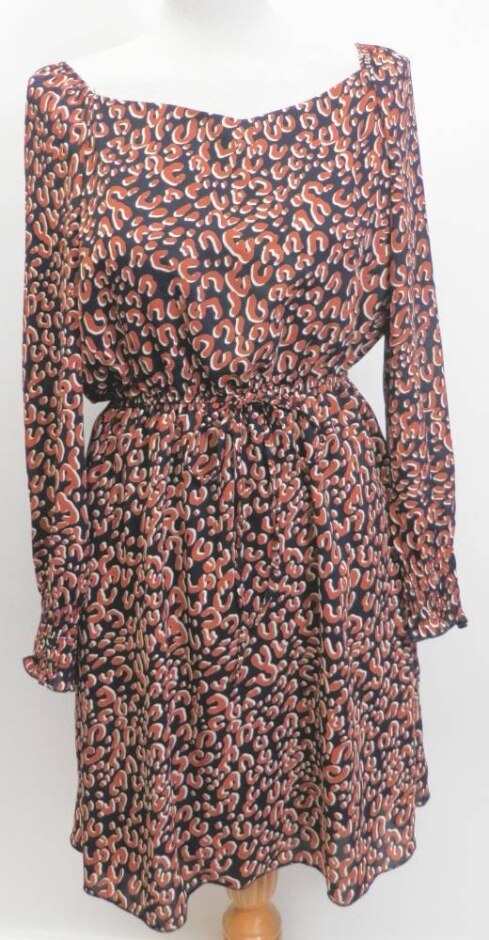 Damsel In A Dress Bnwt Tabi Leopard Print Dress Navy & Brown Size: 12