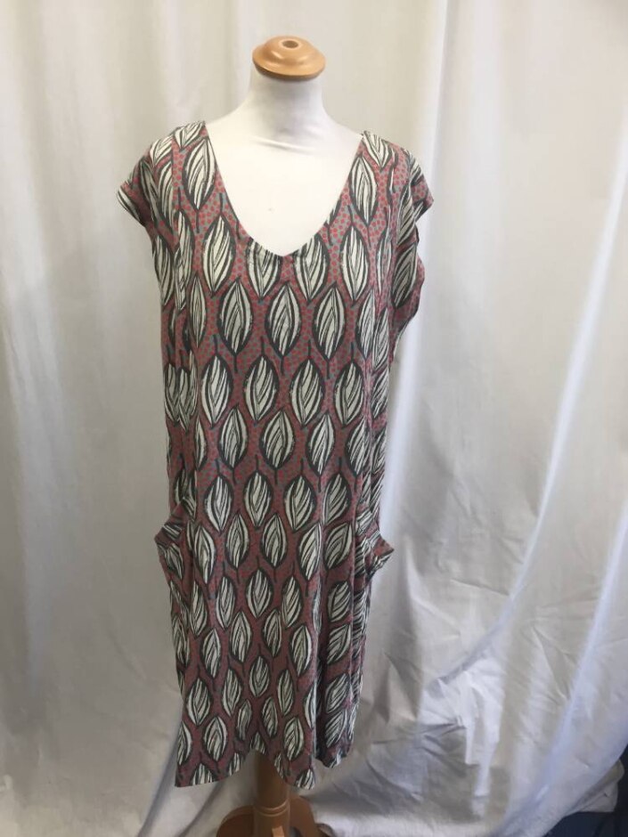 White Stuff Cotton Jersey Shift Dress Multi Size: 16