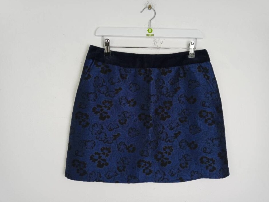 Jack Wills Hammerling Jacquard Mini Skirt Blue Size: 12
