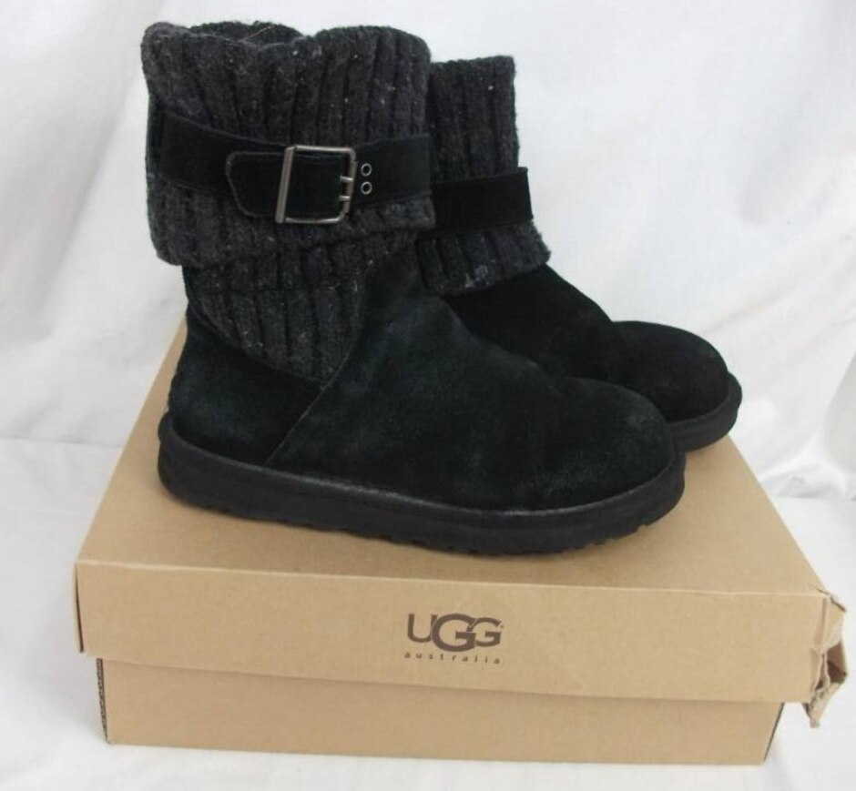 Ugg Cambridge Suede Boots Black/grey Size 5.5