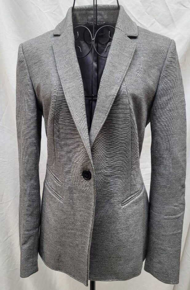 M&s Collection Elegant Jacket Grey Size: 8