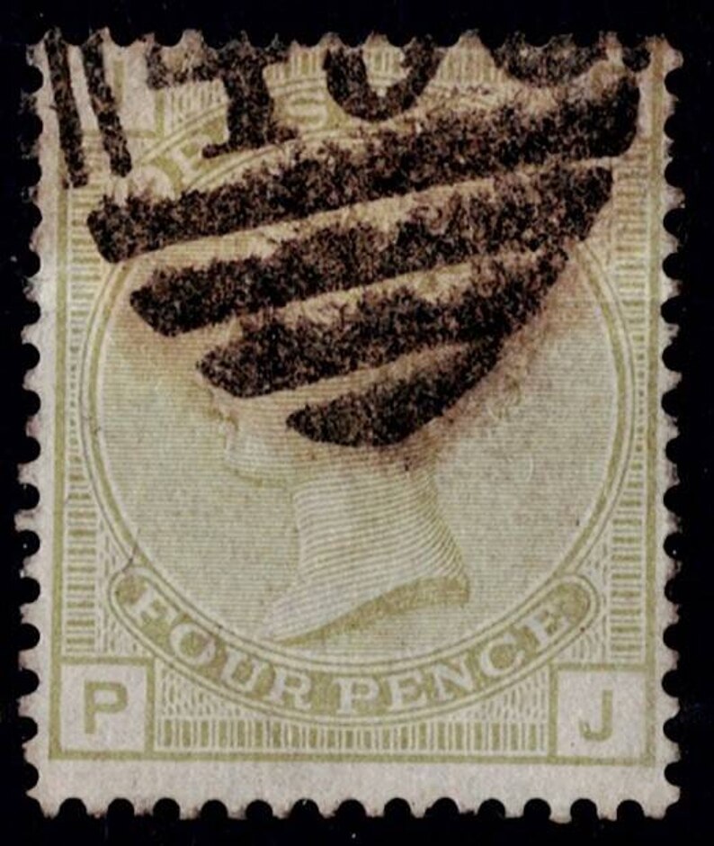 Gb 1877 Sg153 4d. Sage-green Plate 15 Fine Used