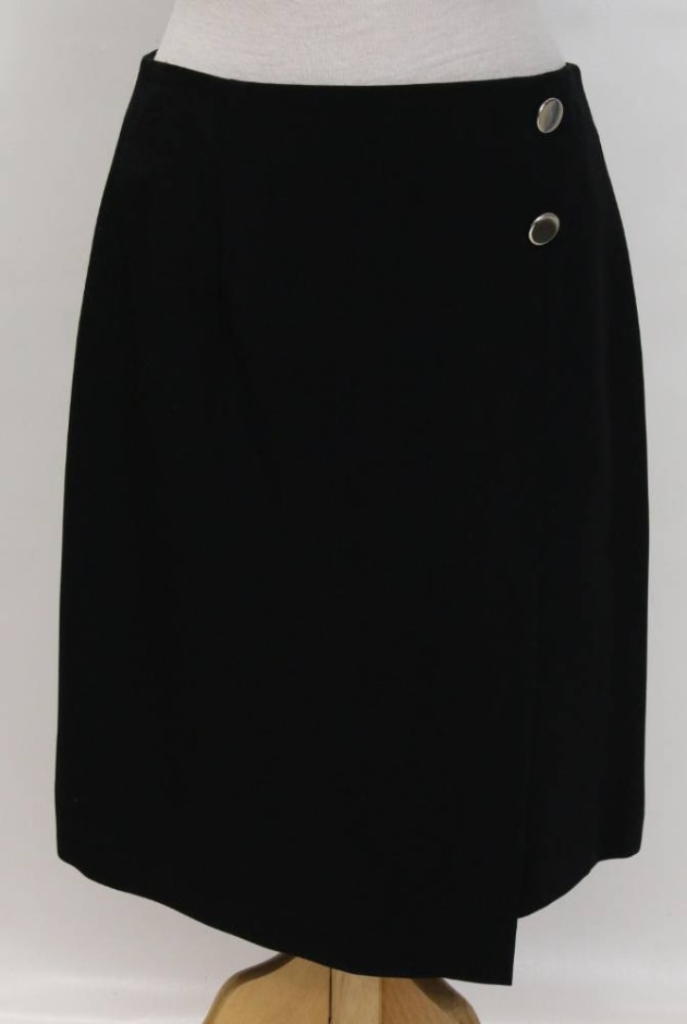 M&s Marks & Spencer As New Knee Length Skirt Black Size: 12