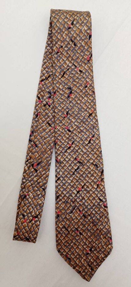 Vintage Liberty Of London Men’s Brown Print Silk Tie