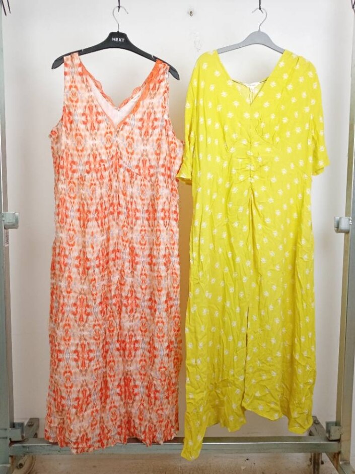 Per Una 2x Bundle Summer Dresses Orange Yellow Size: 18