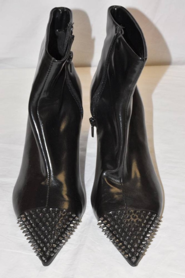 Zara Black Studded Ankle Boots Size 6