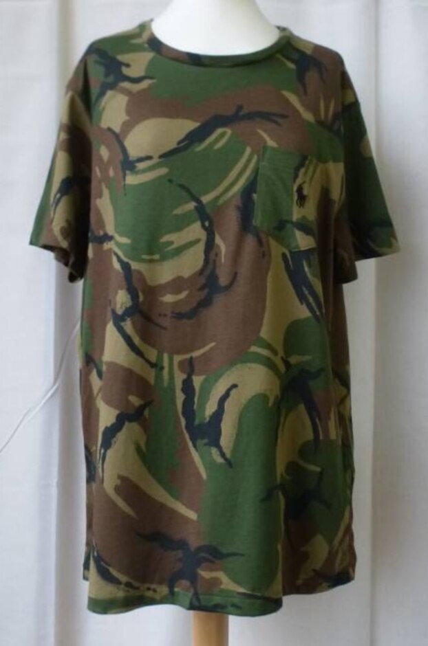 Polo Ralph Lauren Custom Slim Camo Pocket Tee Military Green Size: L