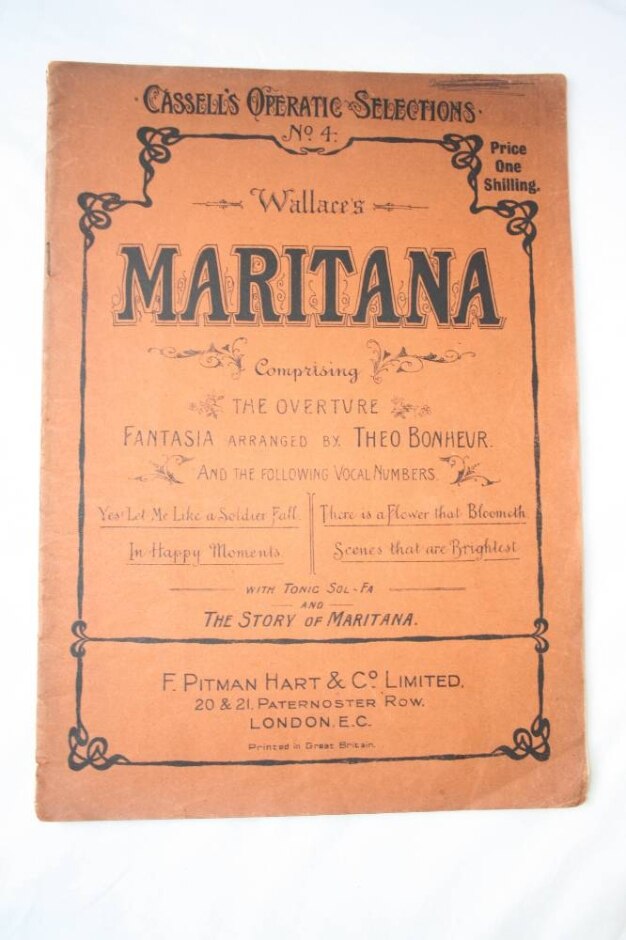 Wallace's Maritana - Comprising Overture, Fantasia & 4 Other Vocal Numbers - Sheet Music