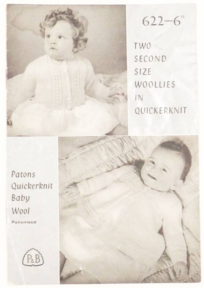 Patons Vintage Knitting Pattern 622 Babies Cardigan & Matinee Coat