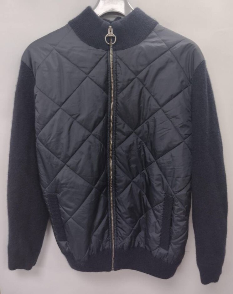 Barbour High Neck Jacket Black/blue Size: Xl