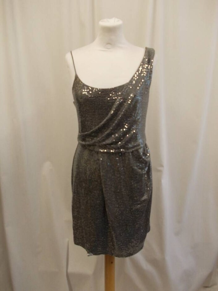 Topshop Dress Silver Size: 10