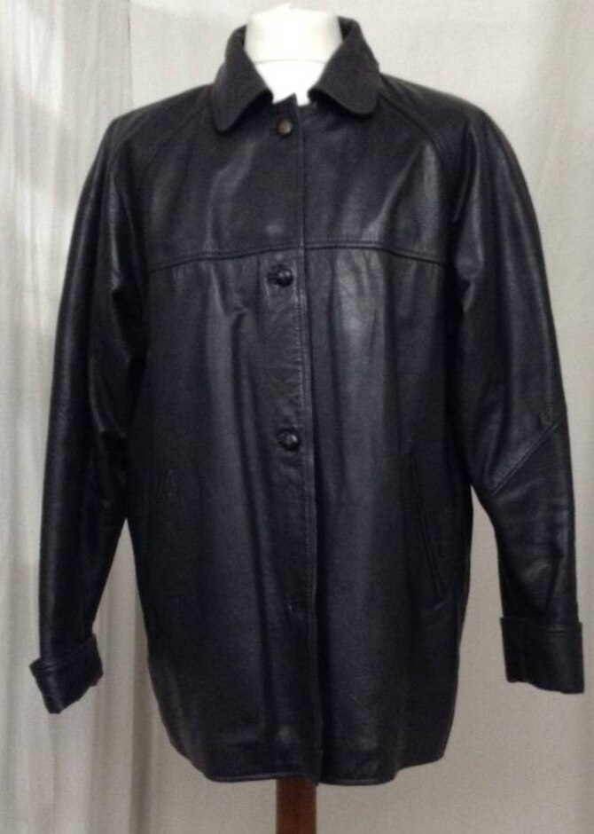 Real Leather  Jacket Black Size: Xl
