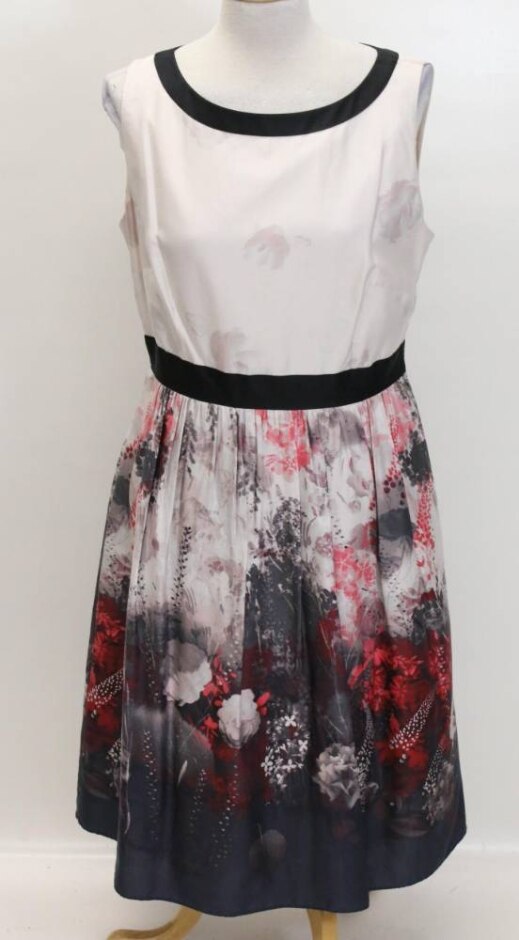 M&s Autograph Floral Occasion Dress Multicoloured Size: M