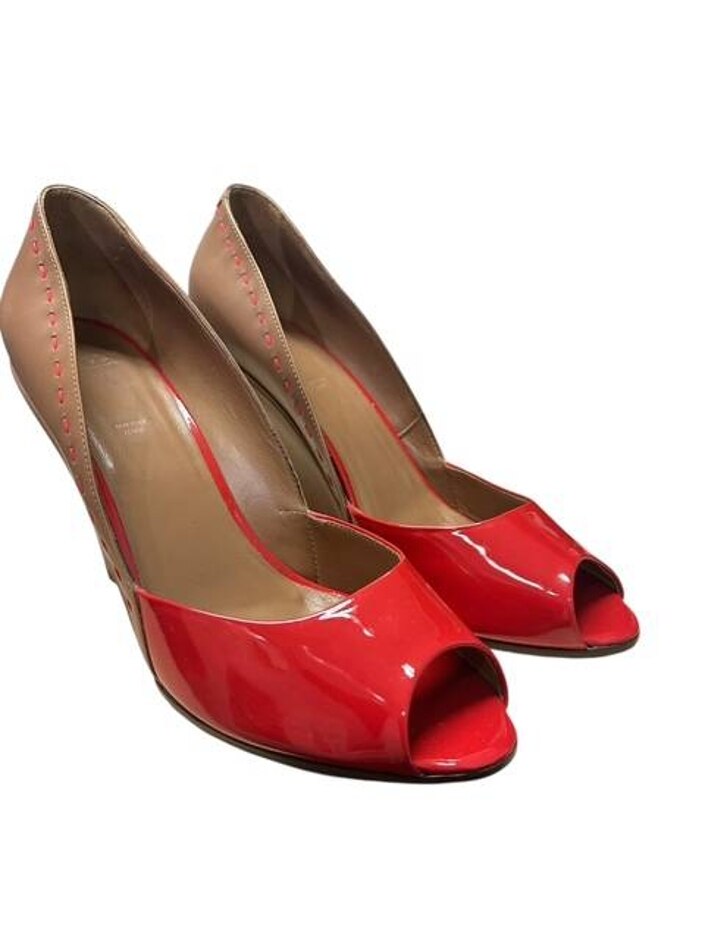 Bally "denisa" Leather Peep-toe Wedges