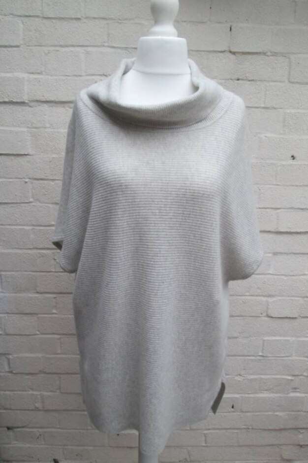 Barbour Bnwt Orchid Knit, Shawl Neck, Lt Grey Marl Size: 18