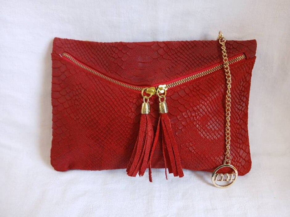 Mt Leather Red Purse