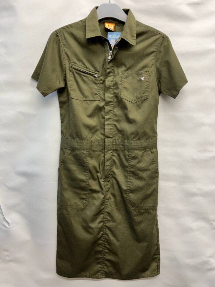 Beams Boy Shirt Dress Olive Green Size: S