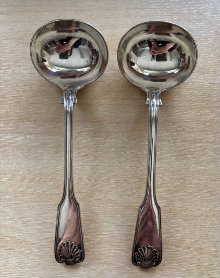 Antique Miller Bros Silver Plate 1896 Set Of 2