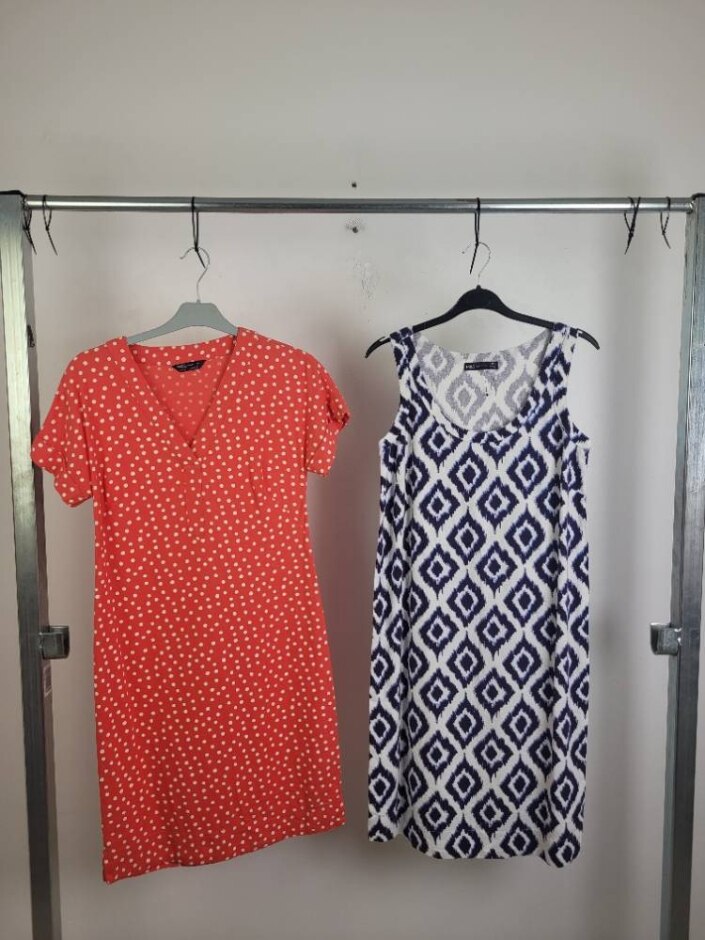 M&s Marks & Spencer 2pcs Dress Mixed Styles Red Blue Navy Size: 6
