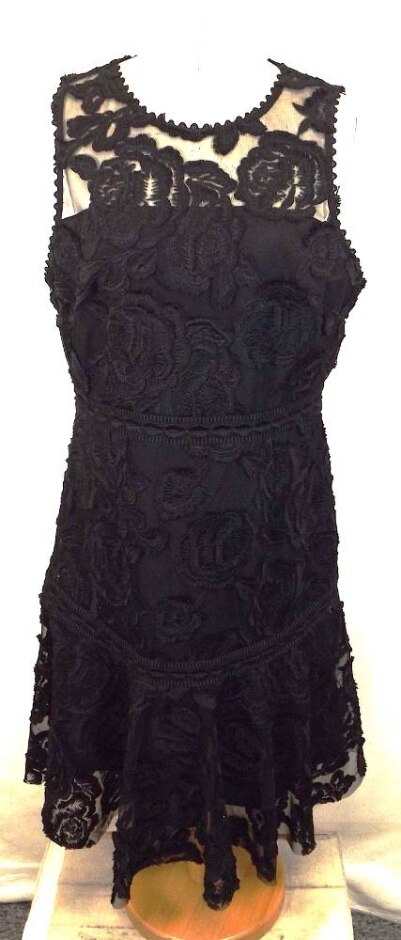 Reiss Lace Dress Black  Size: 14