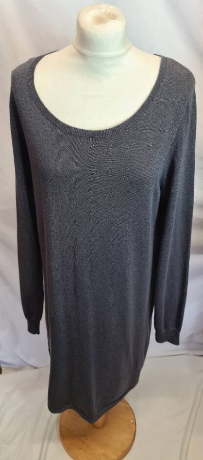 The White Company Sparkly Jumper Dress Grey Size: L