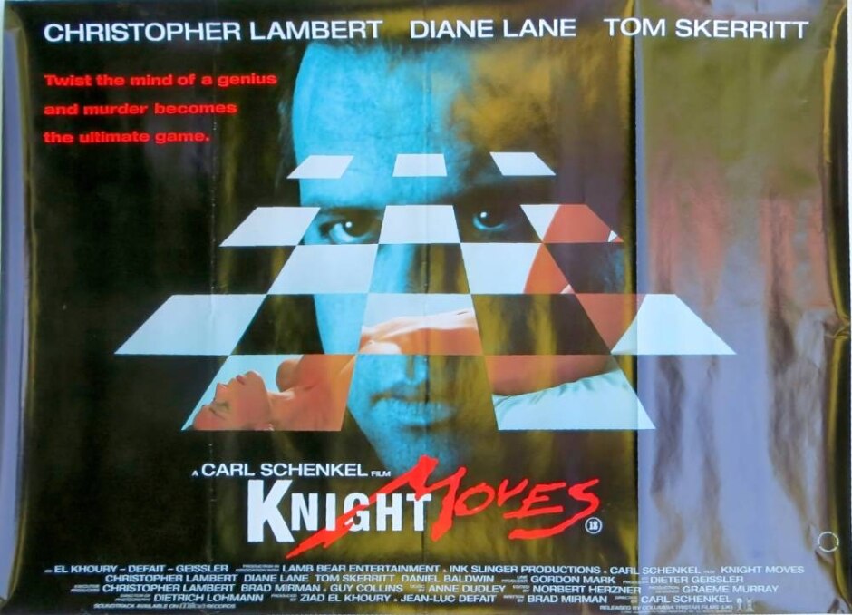 Knight Moves (1992) Christopher Lambert - Original Uk Quad Poster *rolled Exshop New Stock*