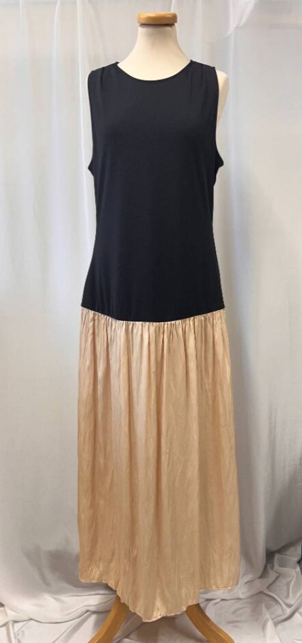 M&s Marks & Spencer Dress Gold Black Size: 14