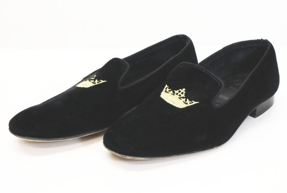 Church's Black Velvet Loafers/"house Shoes"  Size: 9.5