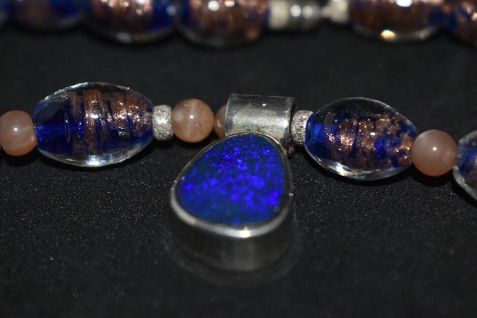 Lapis With Silver Bale Necklace